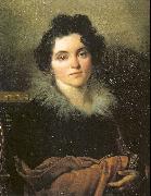 Kiprensky, Orest Portrait of Darya Khvostova oil painting artist